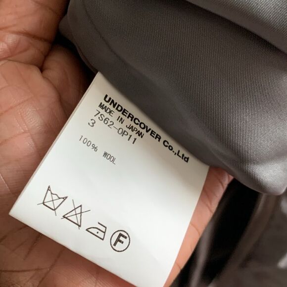 UNDERCOVER GRAY WOOL ROMPER JUMPSUIT - Picture 13 of 15